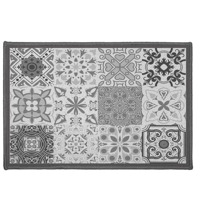 Tapis - CDaffaires - Imprimé Persan - 40 x 60 cm - Gris - Rectangulaire