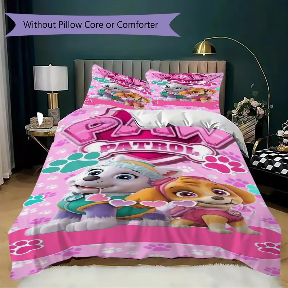 Pink Paw Patrol Pups Bedding 1 Duvet Cover 2 Pillowcase Without Core Without Core Christmas Birthday Gift Duvet Cover And Pillowcase