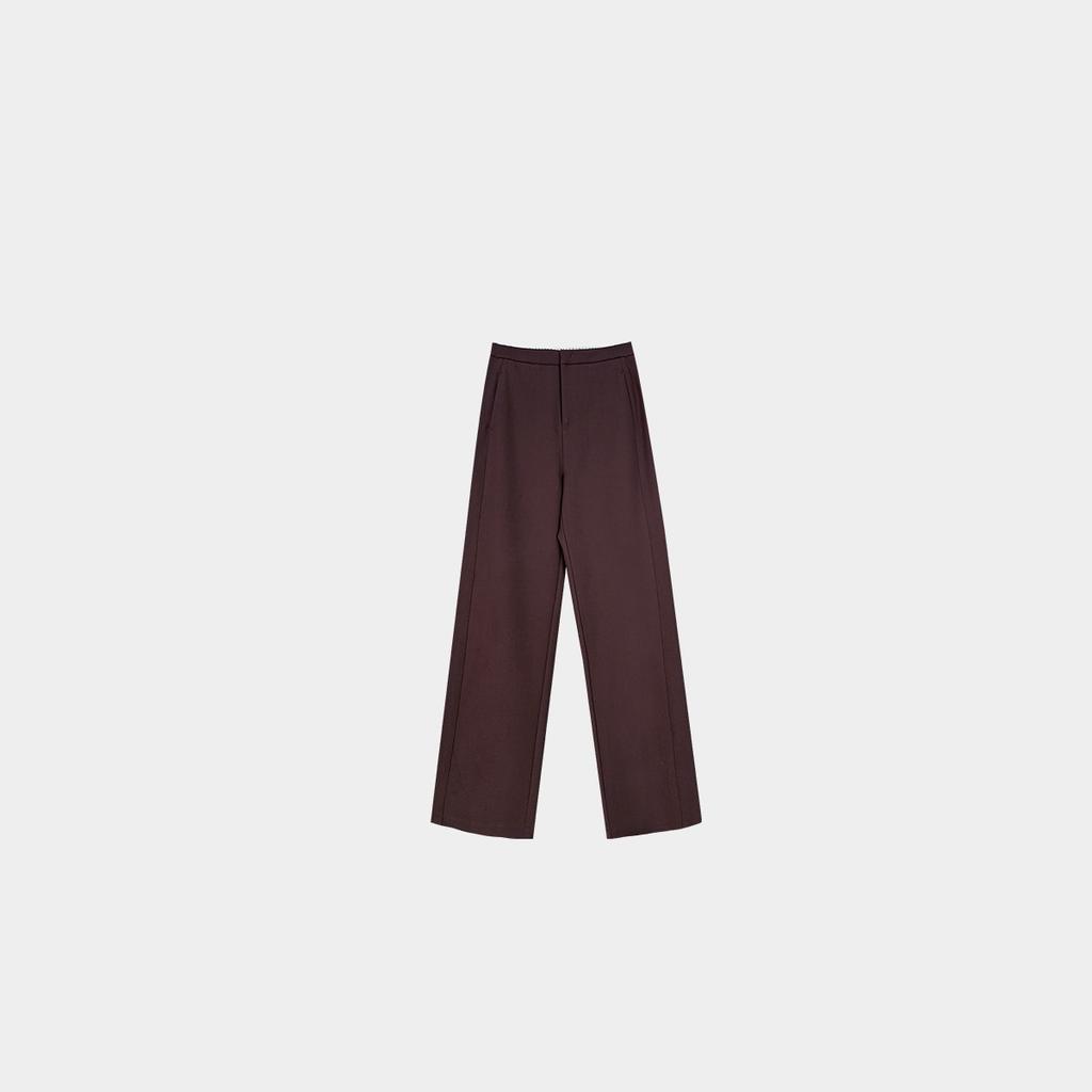 Word-of-mouth waist pants custom-woven and dyed Tencel wool anti-wrinkle narrow version straight wide-leg pants 1116 spring commuting versatile models