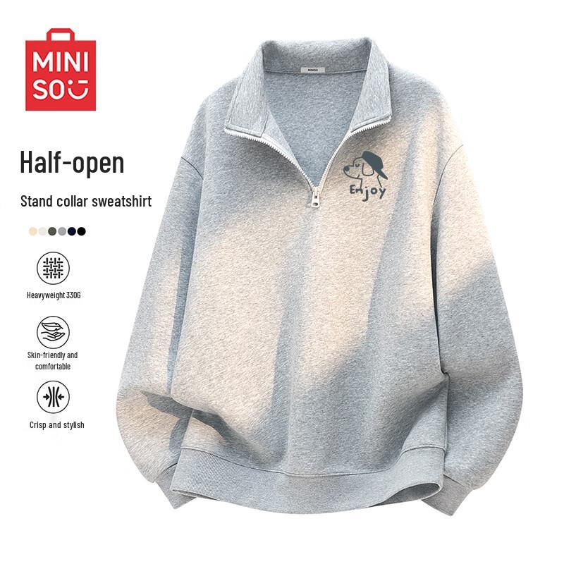 MINISO Vintage Half-Zip Sweatshirt M 3180₽