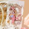 W89C 10Sheets Vintage Embossed Cutout Frame Collage Cards Scrapbooking Background Collage Paper for Journaling Paper Craft