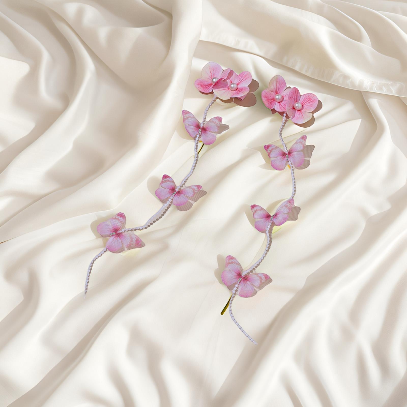 

Ручная работа Заколка для волос с плетением из жемчуга и бабочки с бисерным сказочным головным убором принцессы для девочек