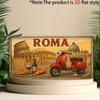 D Flat Pouze pro dekorativní účely ks Vintage ROMA Kovová dekorativní deska a ozdoba Rustikální styl Nástěnná dekorace Vhodné