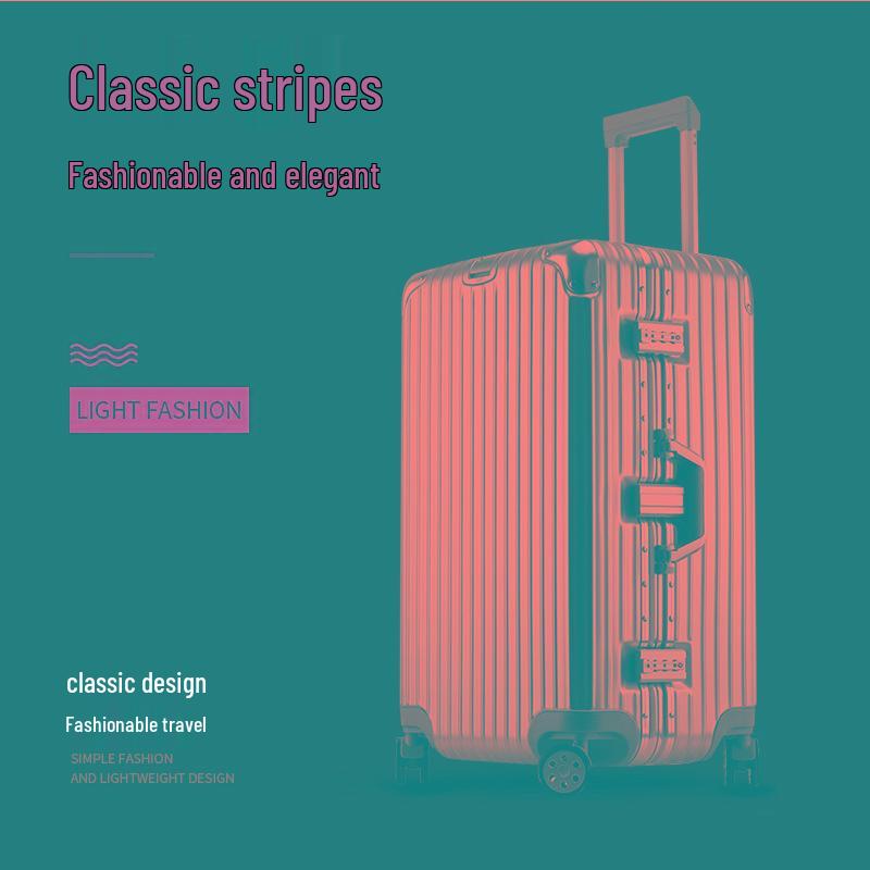 PACKAGE FASHION Thickened Aluminum Frame Luggage