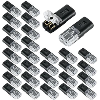 30pcs 2 Pin Connector No Stripping Adapter Multi-Purpose LED Connector For Automotive Car Modification Home Improvement