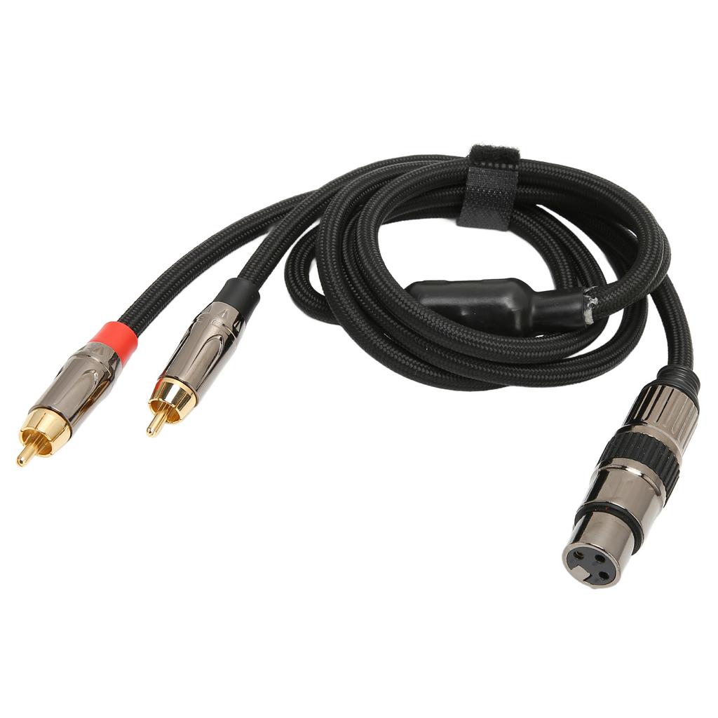 XLR Female to Dual RCA Male Y Splitter Cable Gold Plated Female XLR 3 Pin to Double RCA Male Stereo 
