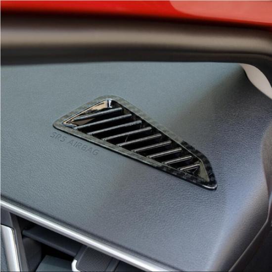 For TOYOTA COROLLA - Dashboard Air Vent Cover Trim Carbon fiber look 2pc