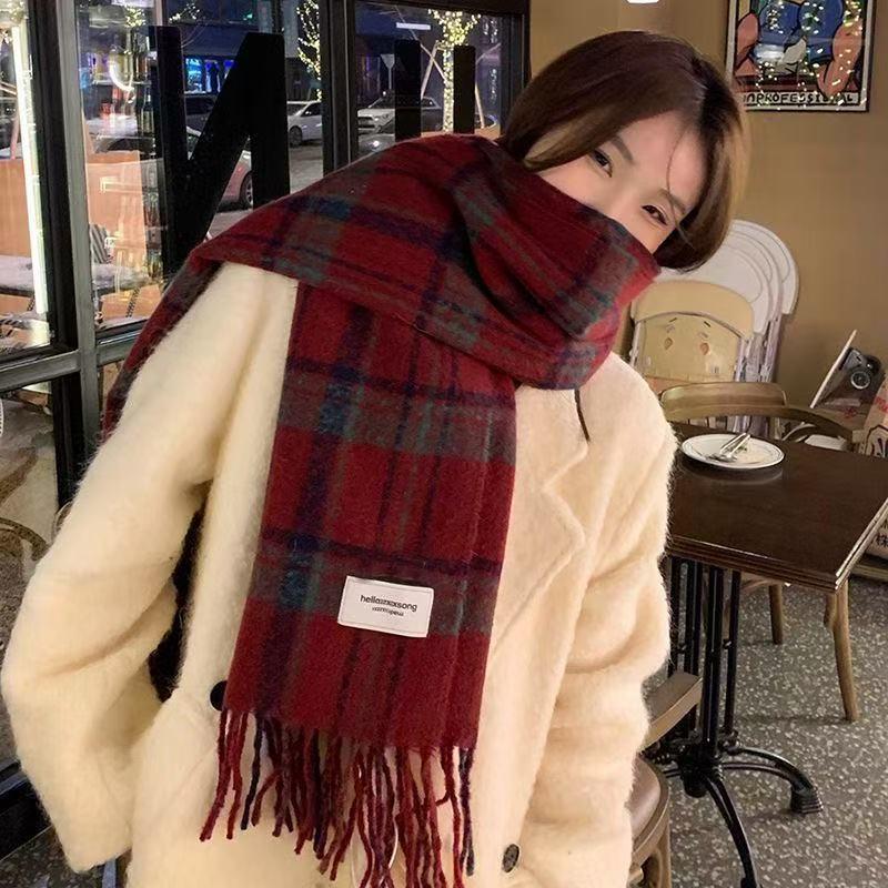Women's European and American Style Long Fringe Mohair Scarf - Warm Autumn/Winter Shawl & Neck Warmer