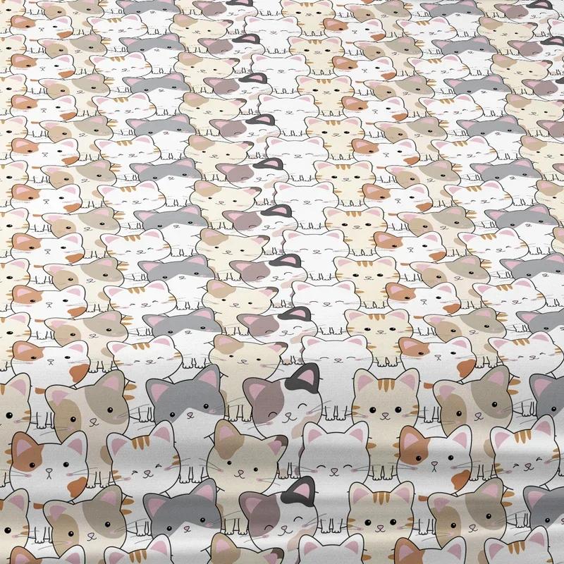 Cartoon 1 Fun Animal Printed Matte Fitted Sheet, Bedroom Printed Bed Cover, Bedding Excluding Pillowcases
