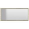 Bathroom Mirror Sonoma Oak 80 x 1.5 x 37 cm Wood Based Material