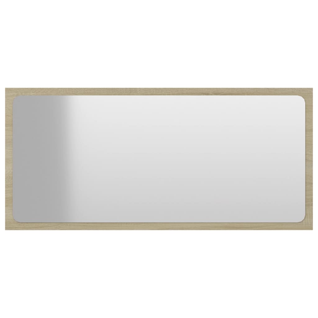 Bathroom Mirror Sonoma Oak 80 x 1.5 x 37 cm Wood Based Material