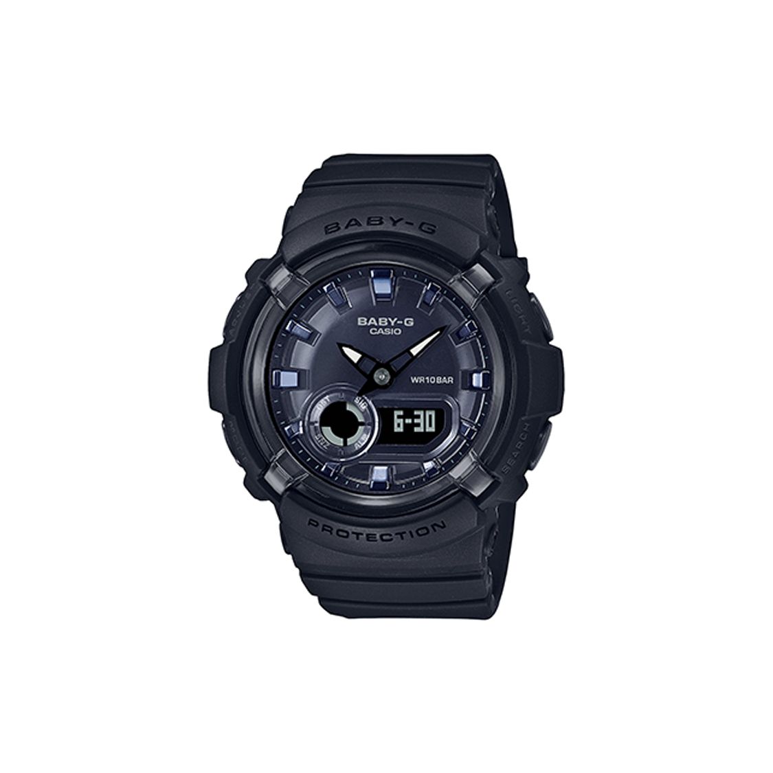 Casio Baby-G Series Dynamic Cute Waterproof Shockproof Quartz Movement Resin Strap Watch Women watches Black BGA-280-1A Black Strap