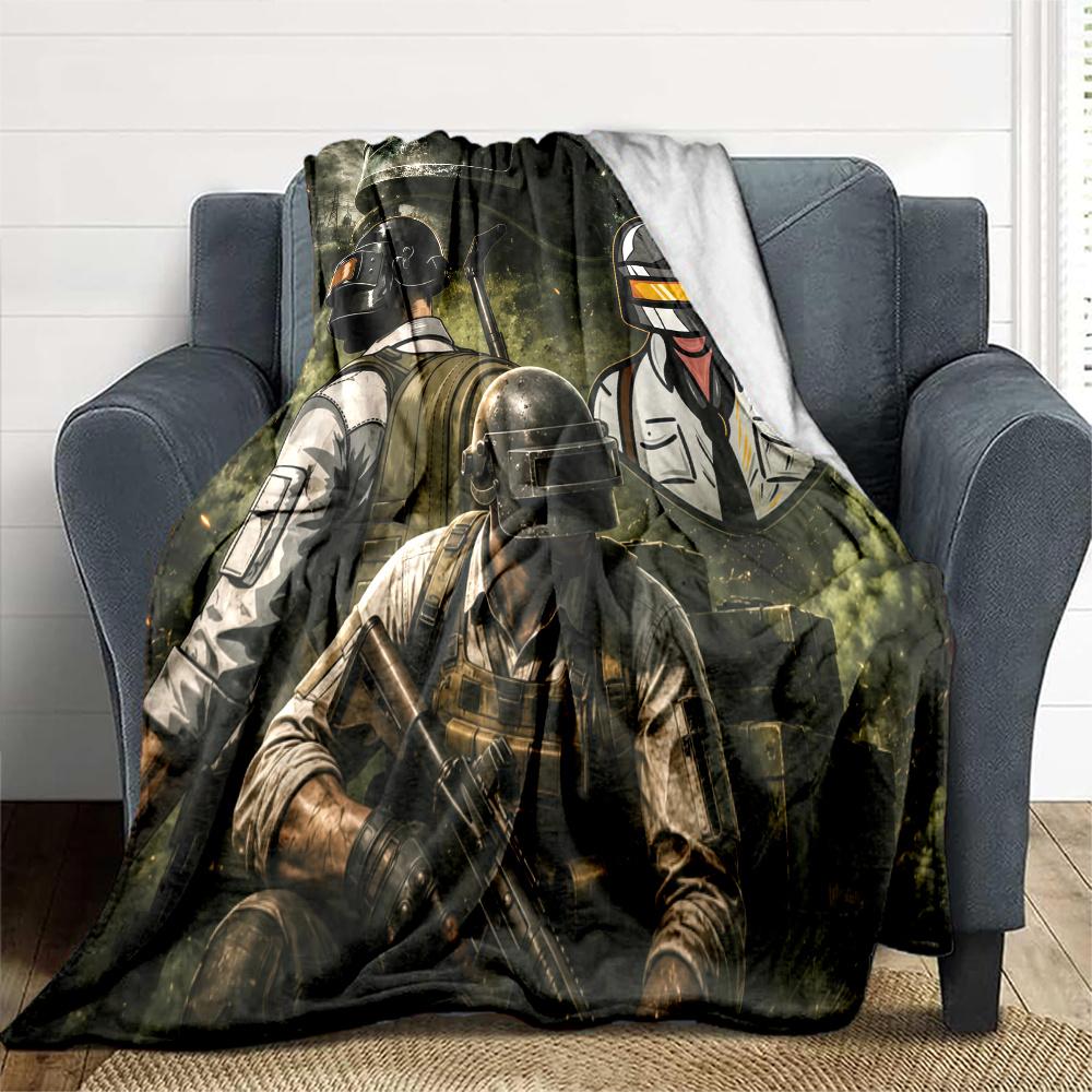 PUBG Flannel Blanket, High quality Comfortable for All Seasons, Home Decor, Warmth and Comfort