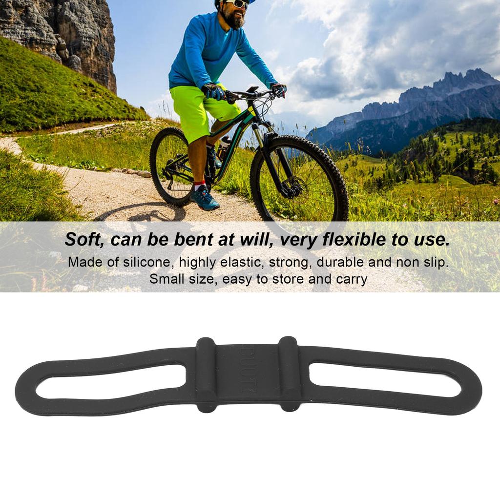 DUUTI 5 Stück Fahrrad Silikonband Cycling Taschenlampe Lenkerhalter Halter Mehrzweck Fahrradgurte zum FahrenSchwarz