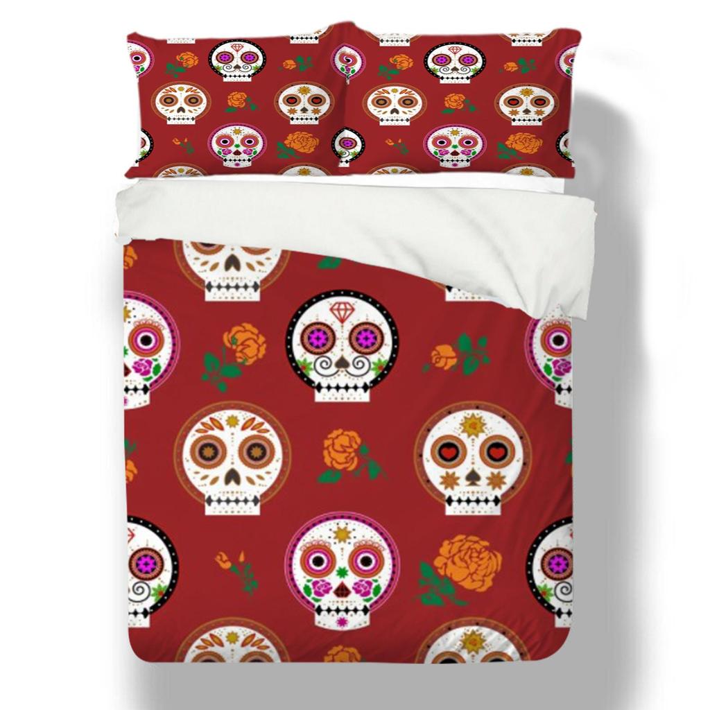 Skull 3D Printing Bedding Cover Set Breathable Home Bedspreads Microfiber King Queen Size Boy Teen Soft Duvet Cover