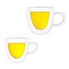 Isolierter Glasbecher in Herzform mit doppelwandiger Hitzebeständigkeit, sicher für Kaffee, Tee, Romantiker, Valentinstag, Muttergeschenk