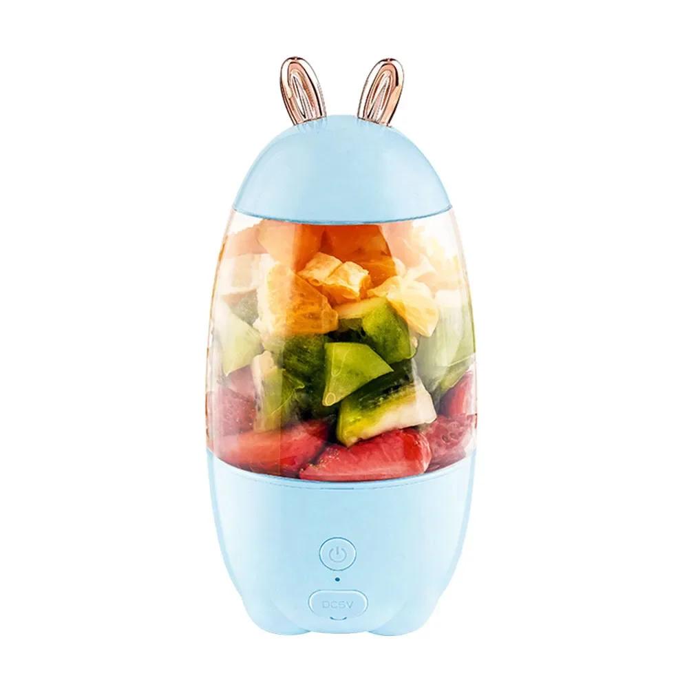Portable Mini Size Fruit Juicer, Household Portable USB Rechargeable Juicer Cup, Fruit Blender Mixer, Lovely Rabbit Dropshipping
