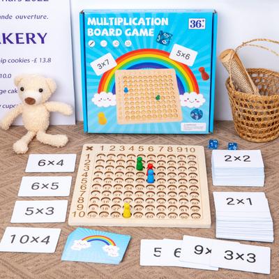 99 multiplikation Brettspiel Holz Montessori Kinder Lernen Lernspielzeug Mathematik Zählen Hundert Brett Interaktives Denken