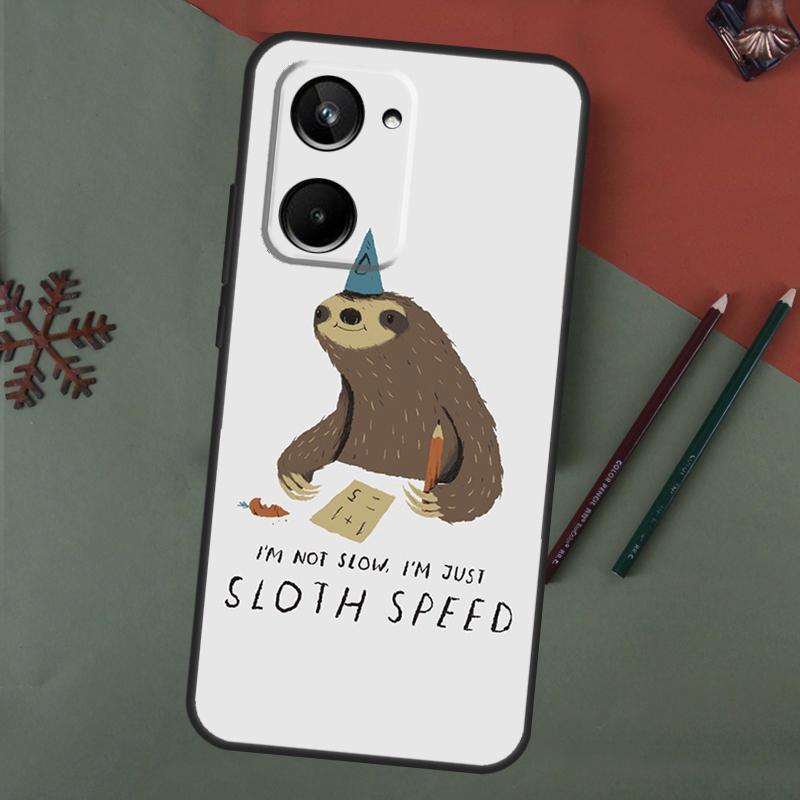 Cute Lovely Cozy Sloth Animal Case For Realme C75 C65 C67 C71 C63 C61 C55 C51 C53 C35 11 12 13 14 15 Pro Plus GT6 GT7 Pro