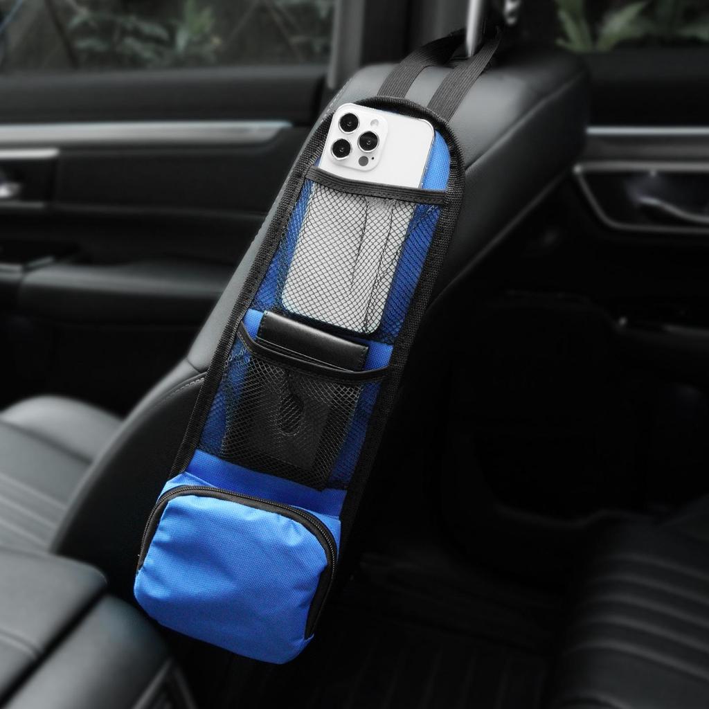 Temu Car Seat Organizer Backseat Hanging Storage Bag with Mesh Pocket