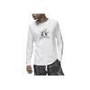 Jordan Drif Logo Print Crew Neck Casual American Vintage Long Sleeve T-Shirt Men Tops White FN5973-100