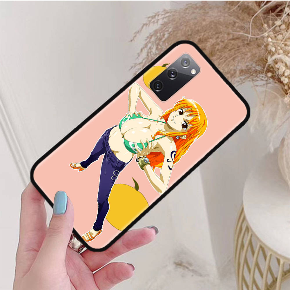 Black Case for Xiaomi Poco X6 X4 M5 M6 F5 F6 C65 C55 C50 C51 C40 Pro Redmi 14C A3X 13C 12C 11T 10A 9C Note 7 6 8A Plus W-74 One Piece Nami Hancock