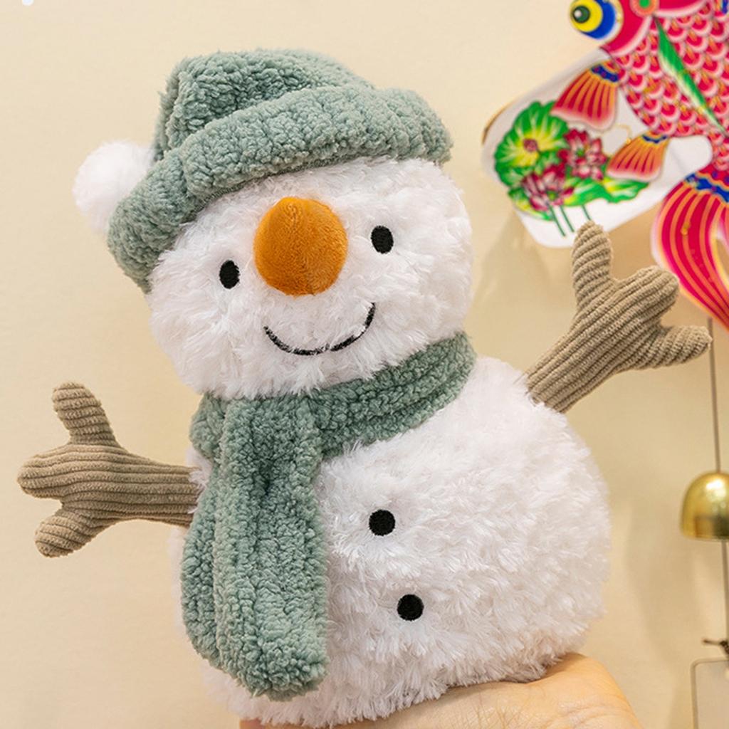 Christmas Snowman Plush Ornament, Christmas Tiered Tray Tree Christmas Decor Collectible Small Pillow - Home Desktop Decorations