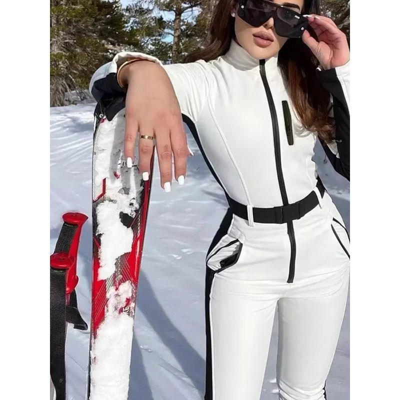 Winter Special Outdoor Sports Good-looking Warm Waterproof Design Sense Fashion Windproof Ski Suit One-Piece Suit
