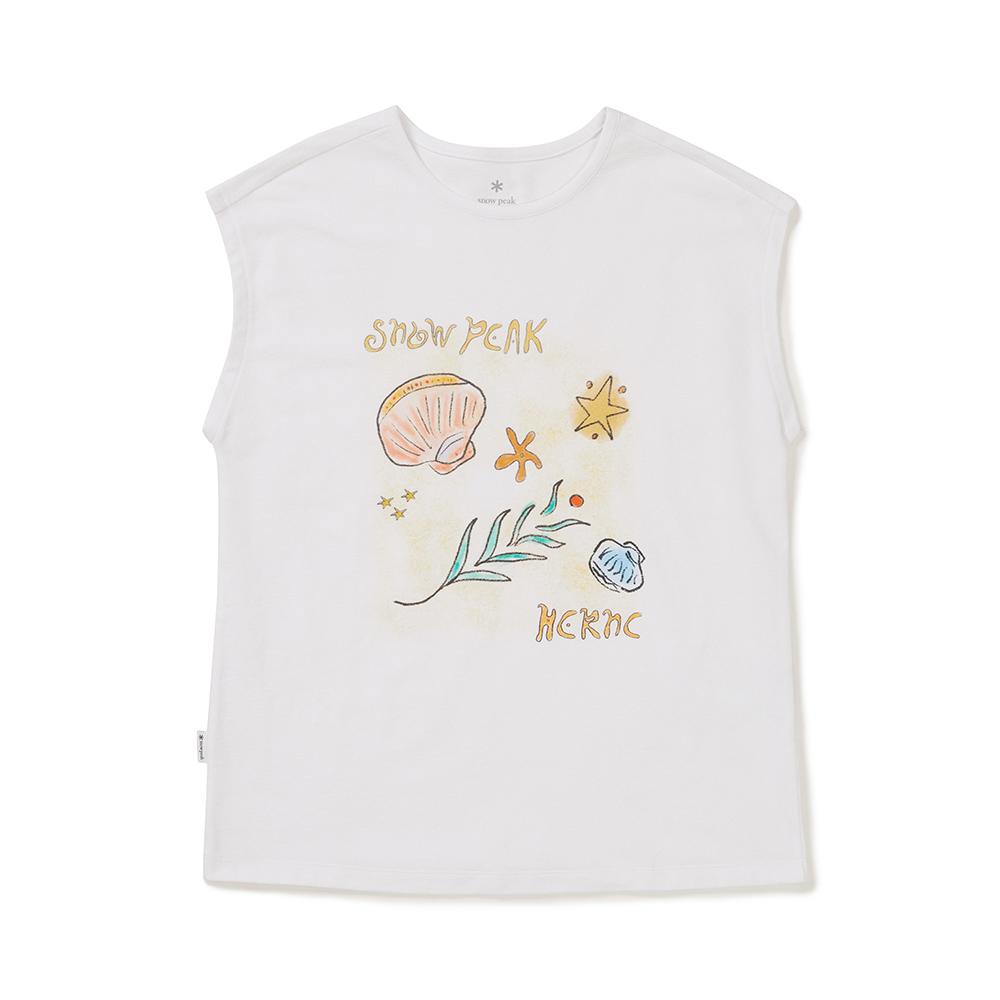 [Snowpeak] [Snow Peak X Hersi] Women's Graphic Sleeveless White (S25MWWST59)