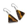 Tiger Eye Gemstone Handmade 925 Sterling Silver Jewelry Earring 1.58" GK-4783