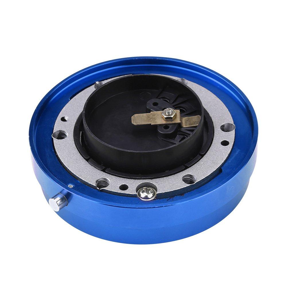 Quick Release Steering Boss Thin Qiilu Steering Boss Steering Boss Steering Wheel Boss Universal Boss Kit for Racing Car (Blue)