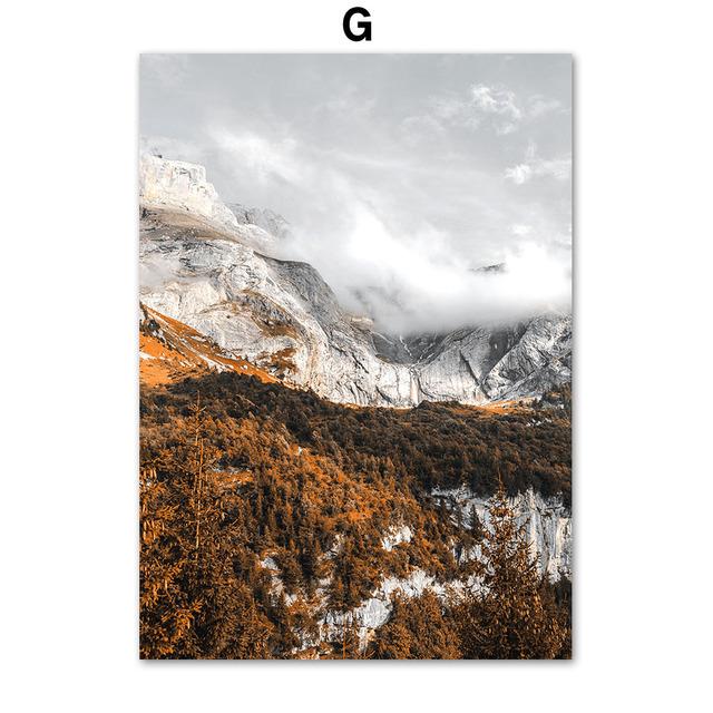 Maple Leaf Canvas Picture Paintings for Living Room Frameless Wall Art Prints Moutain Landscape Posters Modern Home Deocr No Frame