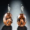 Water Drop Earrings Women Crystal Multicolor Temperament Shiny Zircon Earrings Fashion Attend Banquet High Quality