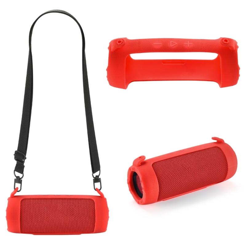 Silikon-Schutzhülle für FLIP 7 Wireless-Lautsprecher Schutzhülle Abnehmbarer Schultergurt