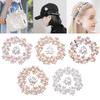 10PCS Pearl Flower Rhinestone Buttons Sparkling Crystal Hairpins Decoration Apparel Sewing Decor Craft Buttons DIY Accessories