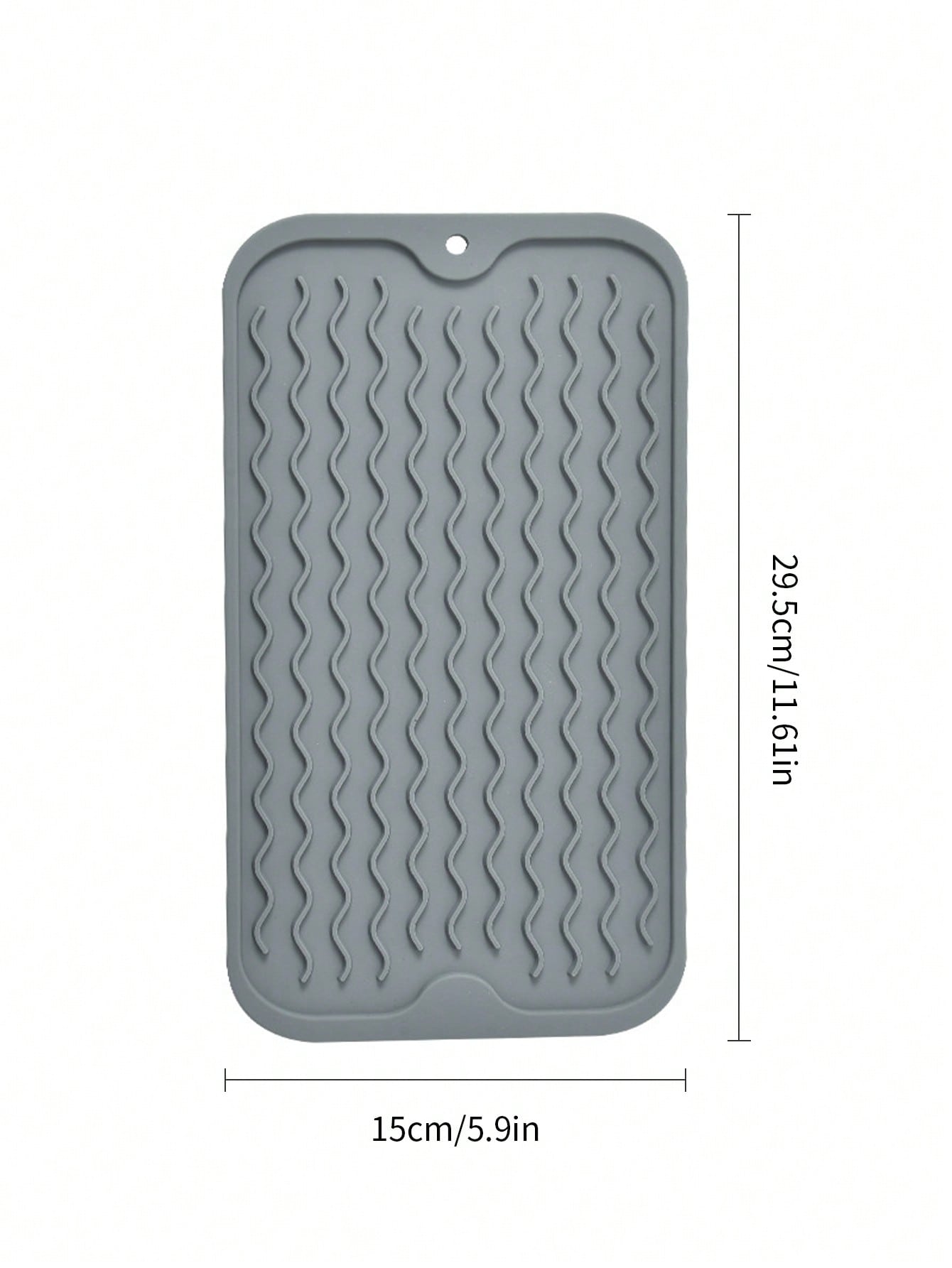 

Силиконовый коврик для сушки посуды Leeseph, нескользящий, легкоочищаемый, большой, термостойкий, для сушки посуды, коврик для кухонной стойки 29.5x15 cm&Rectangular серый