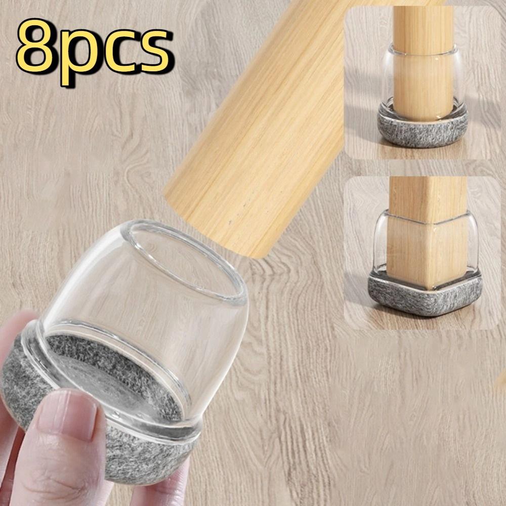 8pcs Resilient Furniture Feet Pad Non-slip Chair Leg Silent Mat Chair Leg Protector Pad  Tables
