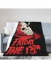 Friday Jason Voorhees 13th Flannel Throw Blanket Horror Scary Halloween Bedding Throws Knitted Blanket Travel Thin Breathable