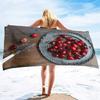 Red Cherry Beach Towels,Oversized Absorbent Lightweight Soft Blanket Towel,Quick Dry Sand Free Pool Towels for Beach Vacation