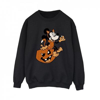 Womens/Ladies Minnie Mouse Cat Halloween Sweatshirt