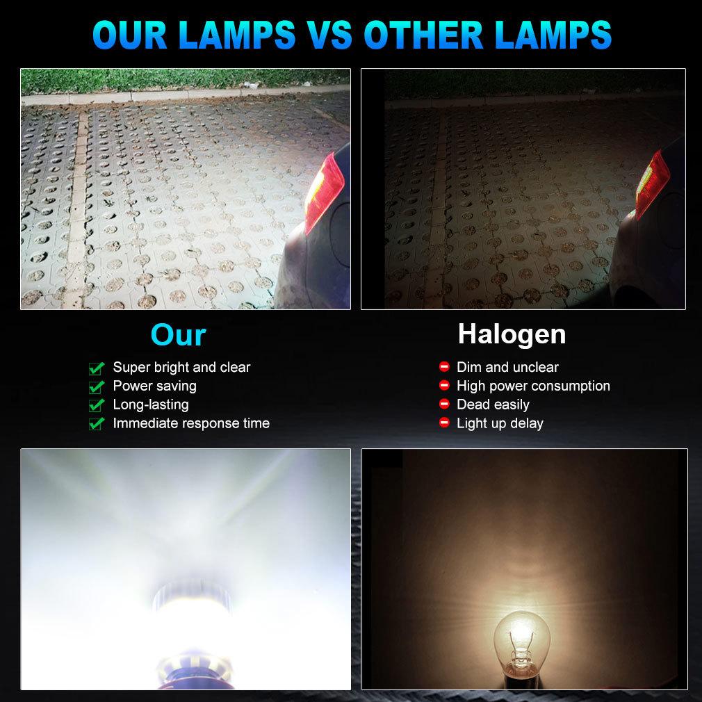 2Pcs Ceramic 1156 PY21W BAU15S LED Canbus P21W BA15S LED Bulbs No Hyperflash BAY15D 1157 P21/5W 36SMD 3030 Car Turn Signal Lights W/ Fan Auto Lamps