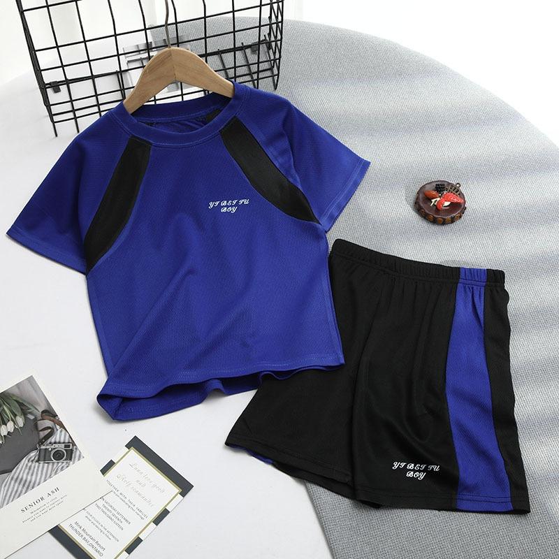 Dubbped Kids Running Clothes Sets Boys Football Jersey Short Sleeve Children Sports Training Uniforms Soccer Jerseys Set