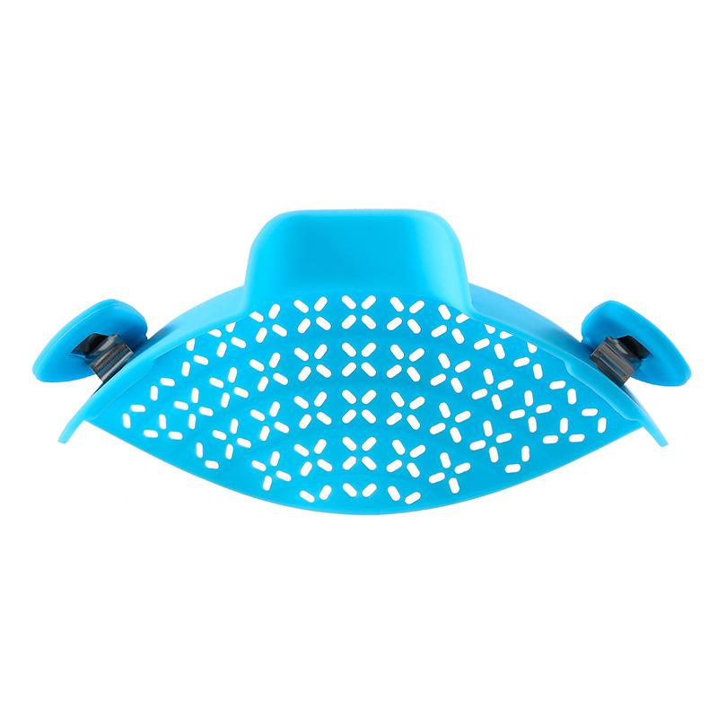 Silicone Kitchen Strainer Clip Pan Drain Rack Bowl Funnel Rice Pasta Vegetable Washing Colander Draining Excess Liquid Univers
