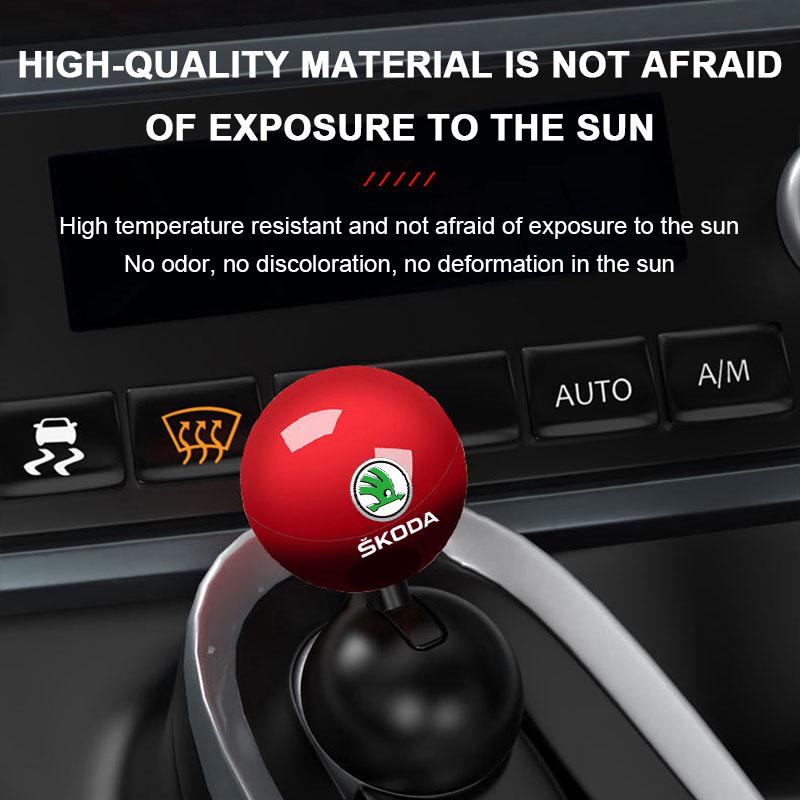 1Pcs Car Logo Push Start Button Lever Creative Protective Cover For Skoda Octavia Superb Rapid Kodiaq Karoq Fabia Kamiq Roomster Citigo