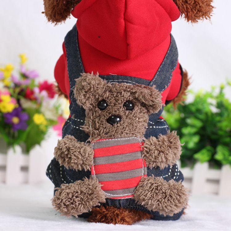 Autumn and Winter New Sports Superman Pet Dog Cat Four-legged Clothes Teddy Bear