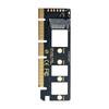 CableCC NGFF NVMe SSD to Express 16X X4 Adapter not M-KEY M.2 PCI-E 3.0 (Bracket included)