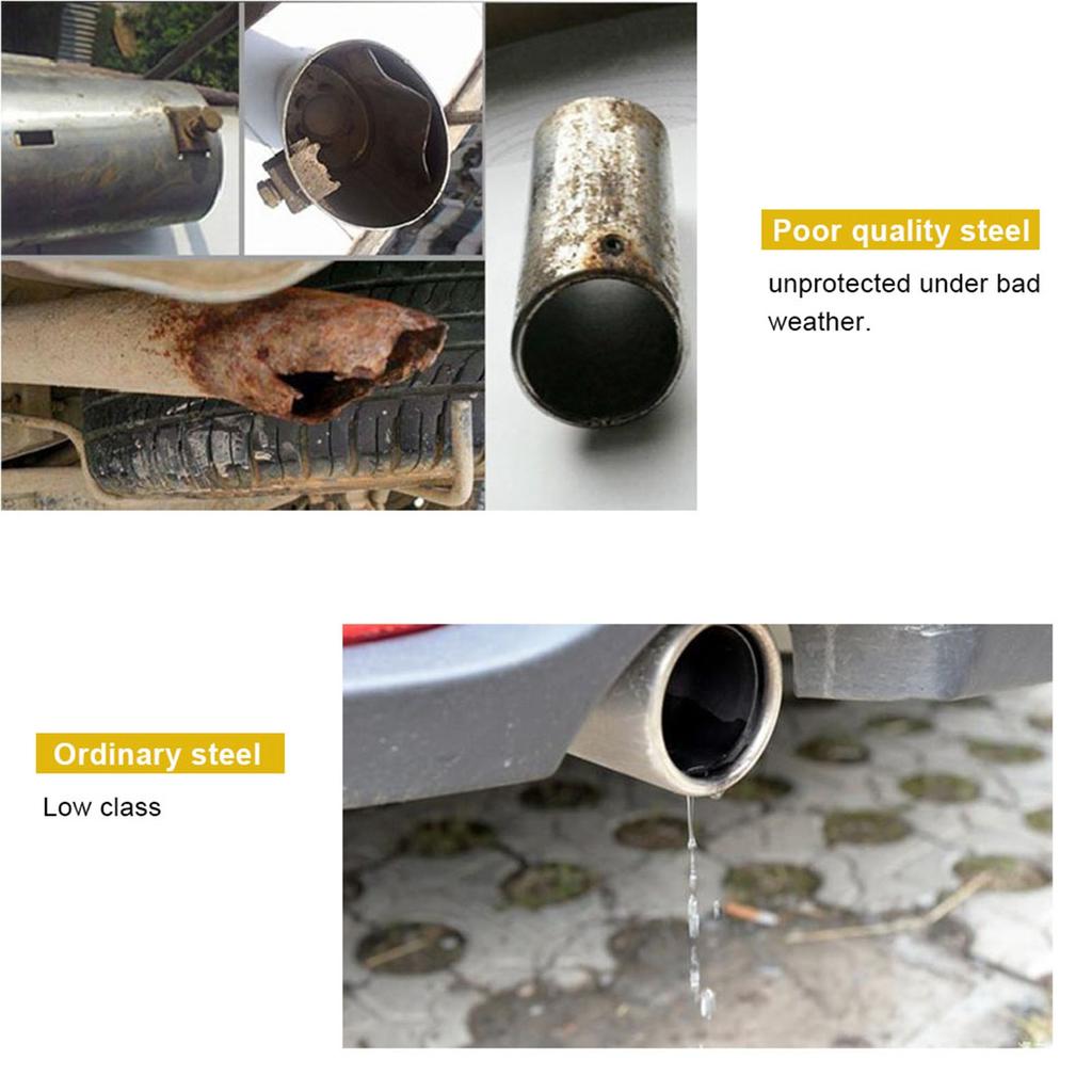 Stainless Steel Carbon   Car Pipe Tip Tip 63mm Output 89mm Polished Finish Enhanced Performance for Auto SUV