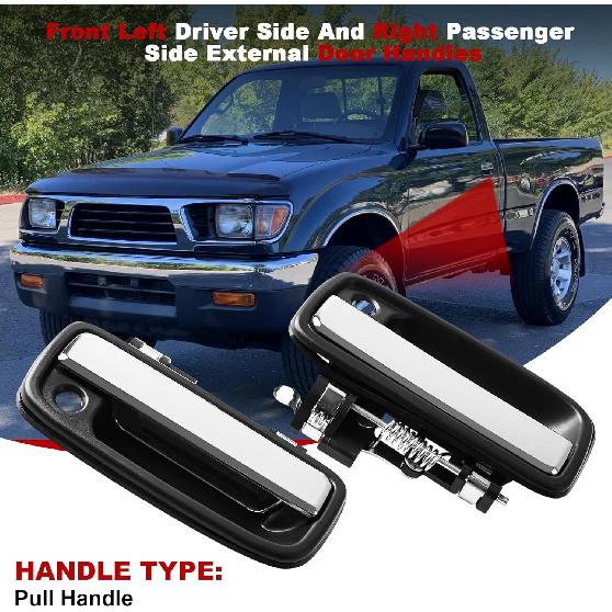 FAERSI 2pcs Outside Exterior Door Handles Front Left Driver Side & Right Passenger Side Fit for 1995 1996 1997 1998 1999 2000 2001 2002 2003 2004