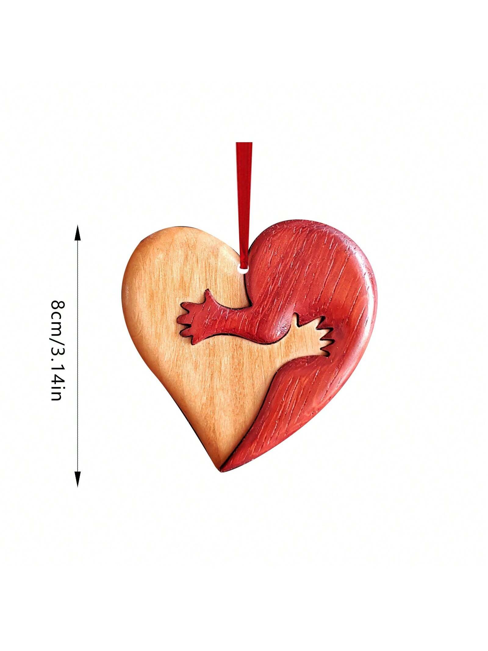 1PC Valentine s Day Love Pendant, Car, Backpack, Home Wooden Valentine s Day Pendant, Gift for Friends, Gift for Family.
