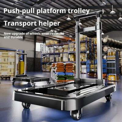 Folding Hand Truck with Wheels 110lbs Load-capacity Rustproof Corrosion Resistant Collapsible Trolly Portable Dolly